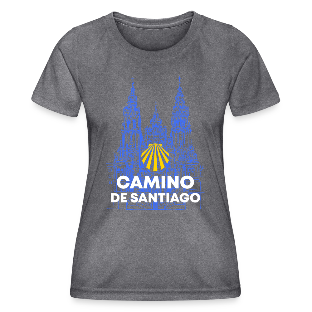 Frauen Funktions-T-Shirt: Camino de Santiago - Cathedral - dunkle Melange
