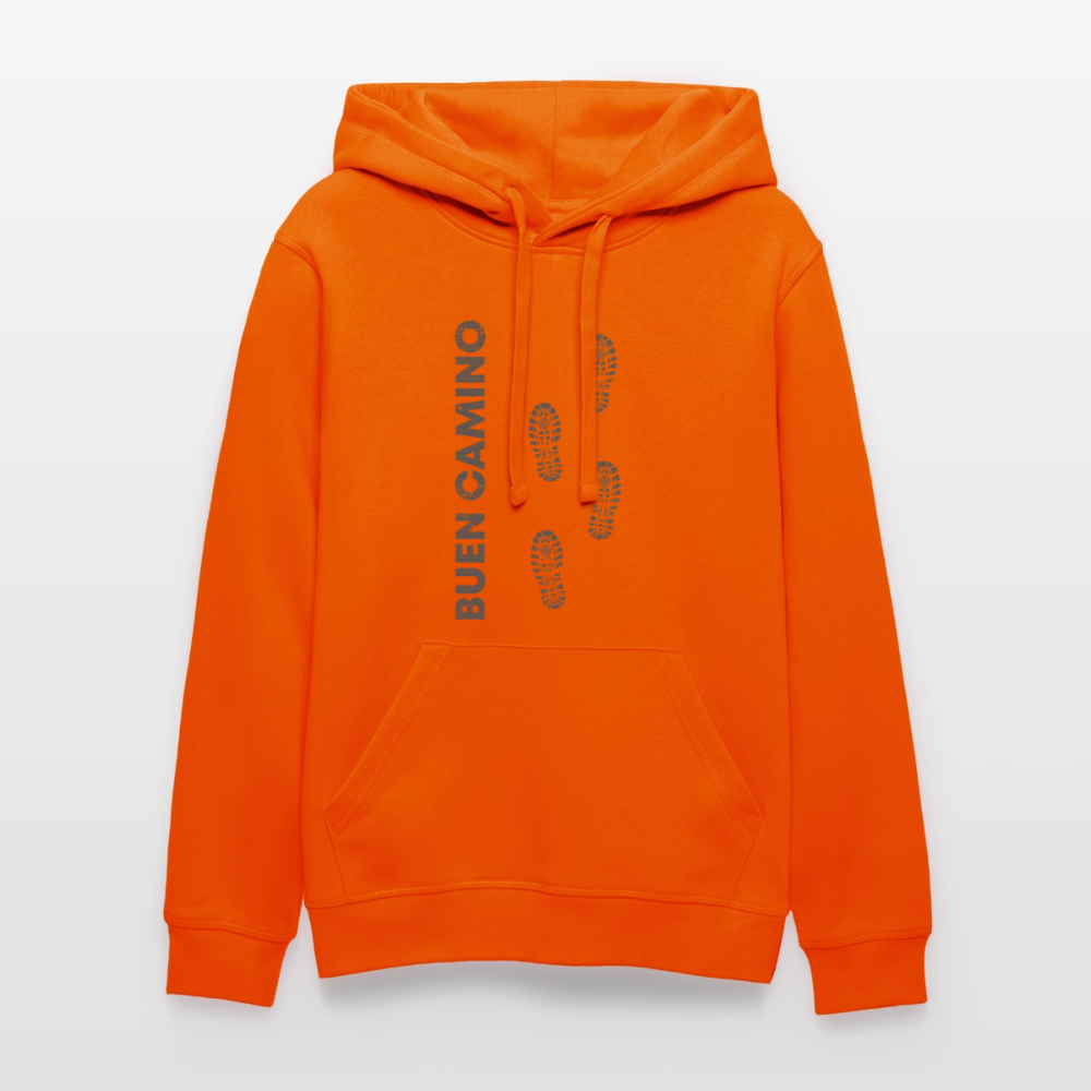 Unisex Hoodie: Buen Camino footprints dark - Tieforange