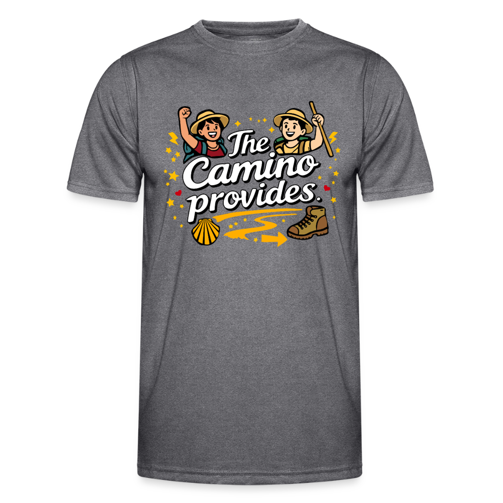 Männer Funktions-T-Shirt: The Camino provides - dunkle Melange