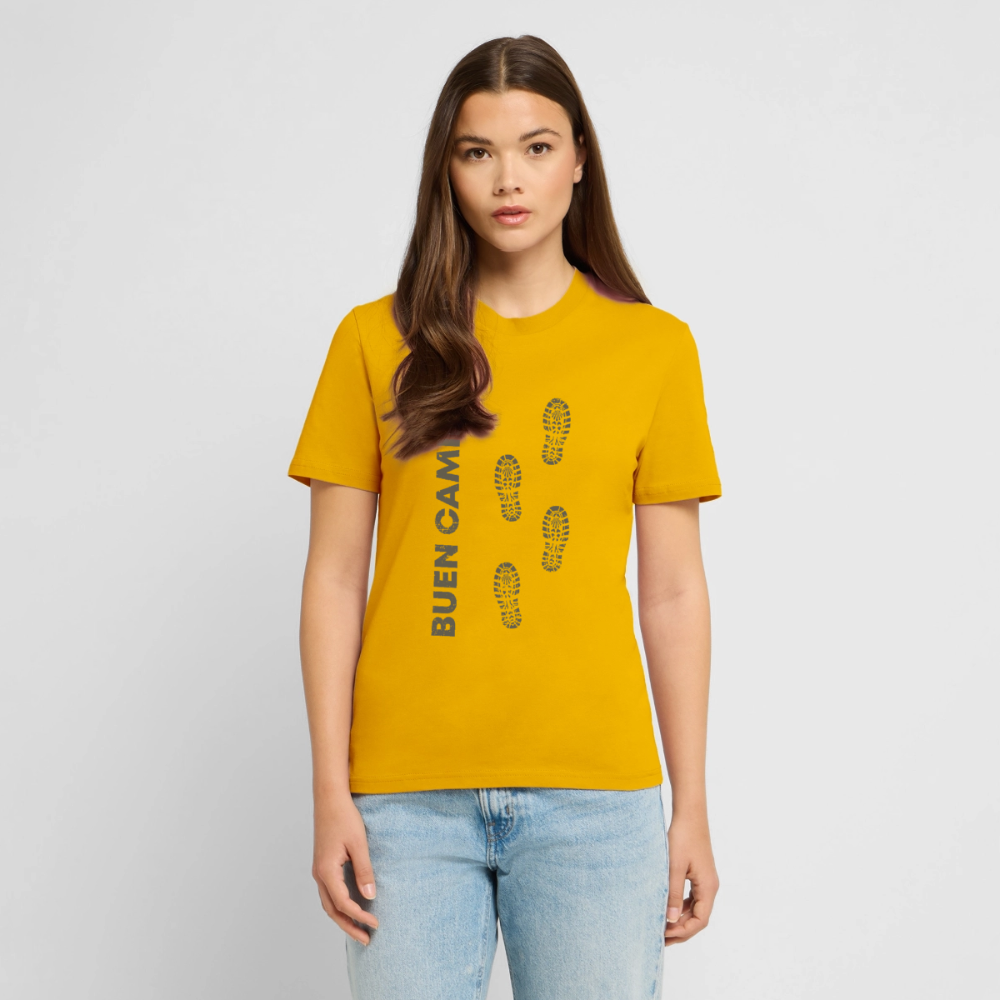 T-Shirt: Buen Camino - dark 180g/m2 - Spektralgelb