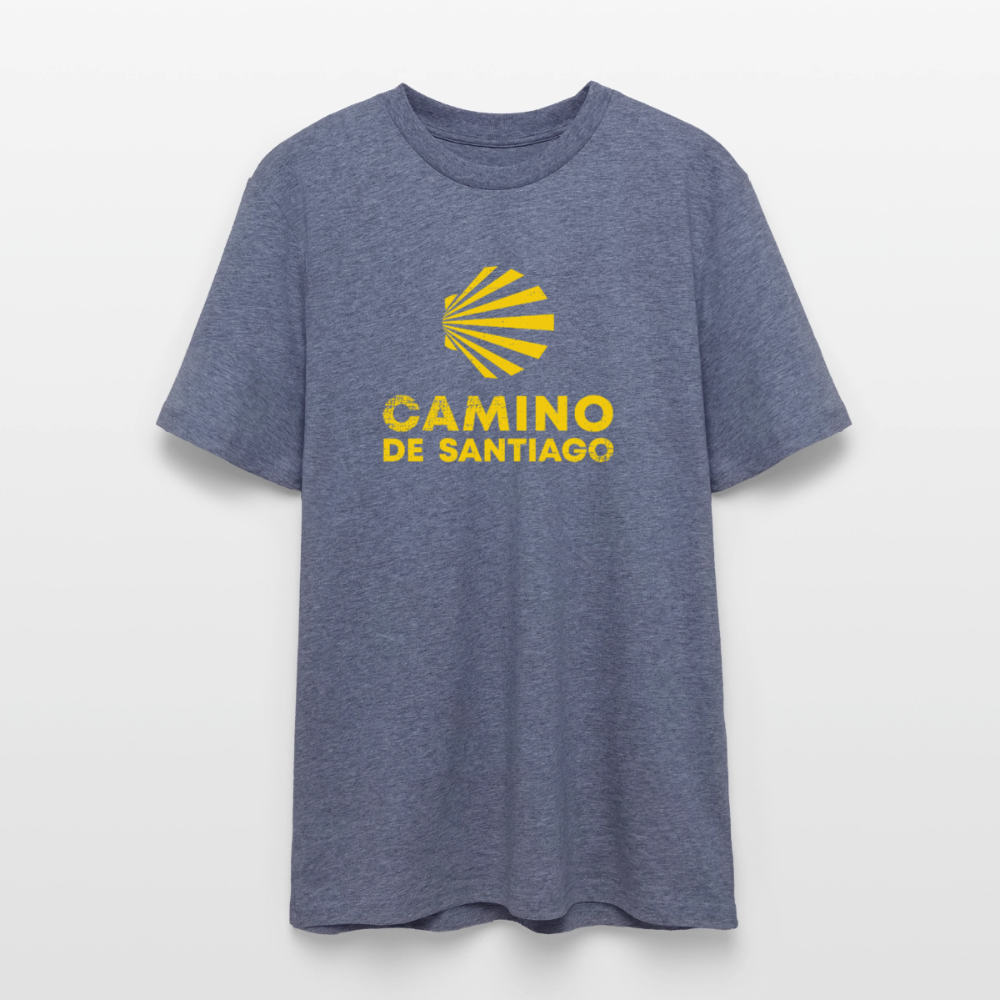 T-Shirt: Camino de Santiago Viera rough - 180g/m2 - Dunkelblau meliert