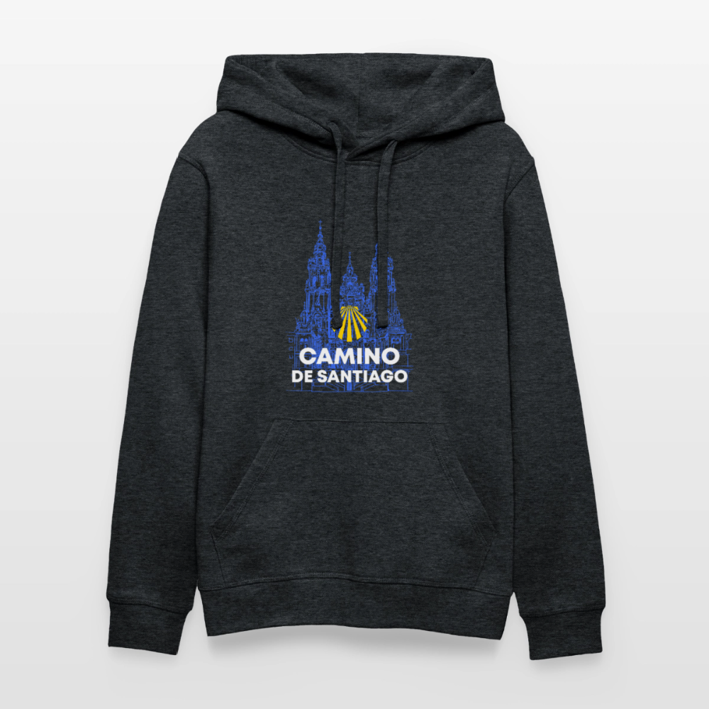 Unisex Hoodie: Camino de Santiago - Cathedral - Dunkelgrau meliert