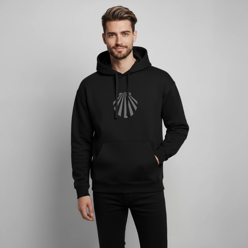 Oversized Unisex Hoodie: Jakobsmuschel dark - Schwarz