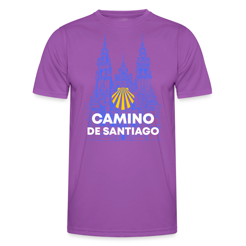 Männer Funktions-T-Shirt: Camino de Santiago - Cathedral - Violett