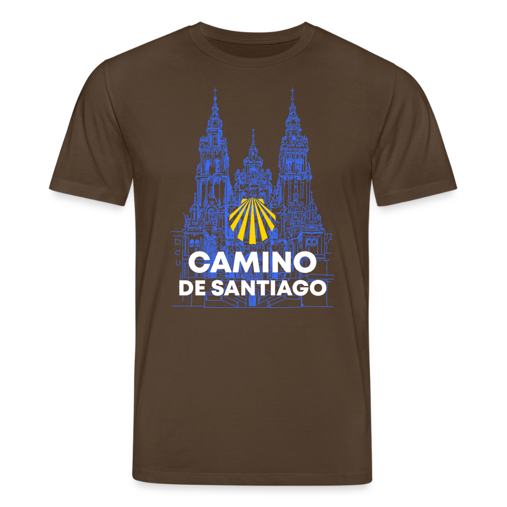 T-Shirt: Camino de Santiago Cathedral - 180g/m2 - Dunkelbraun