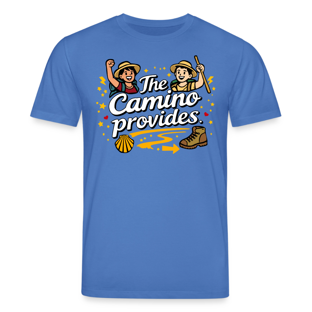 T-Shirt: The Camino provides 180g/m2 - Achtsames Blau
