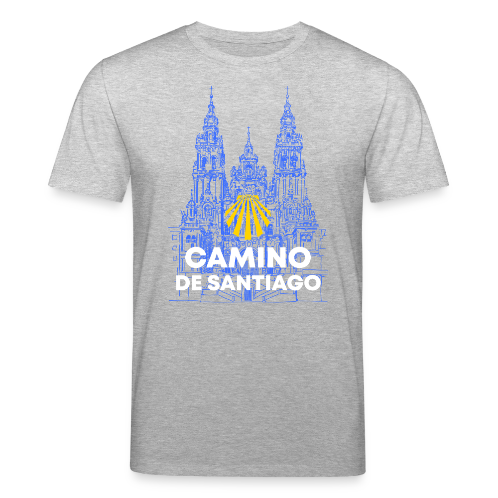 T-Shirt: Camino de Santiago Cathedral - 180g/m2 - Grau meliert