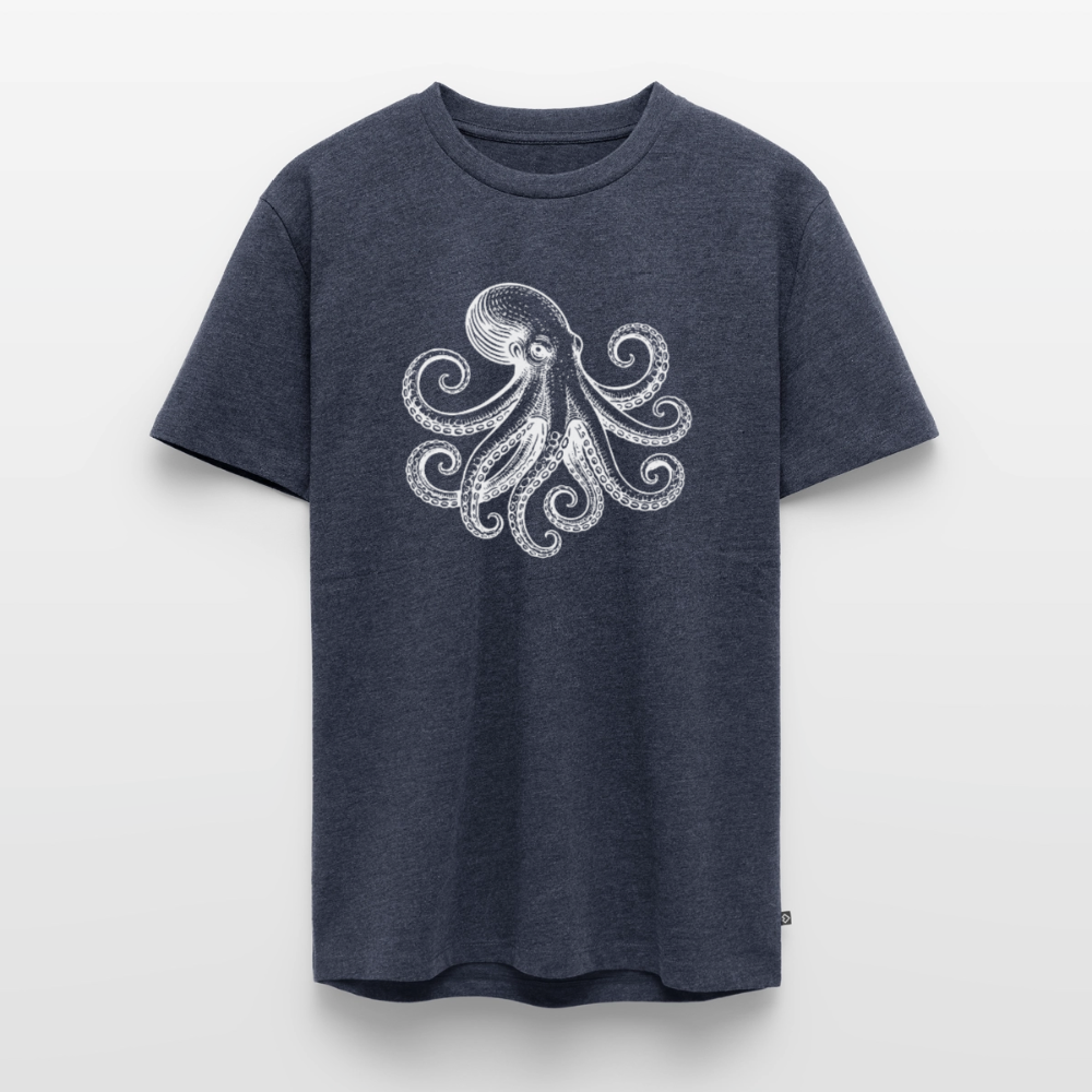 Männer Premium T-Shirt: Pulpo white - Jeansblau 