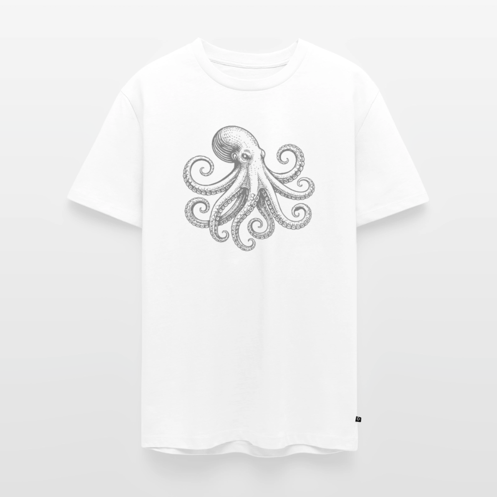 Männer Premium T-Shirt: Pulpo grey - Weiß