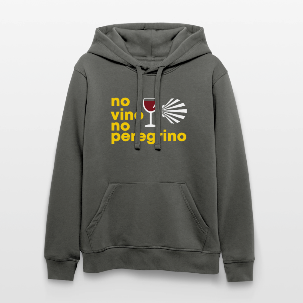 Unisex Hoodie: no vino no peregrino - Anthrazit