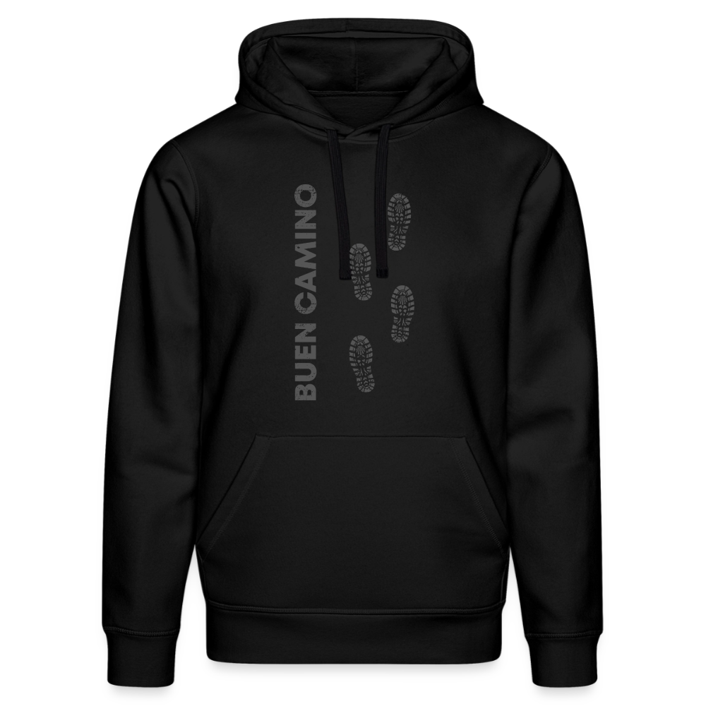 Unisex Hoodie: Buen Camino footprints dark - Schwarz