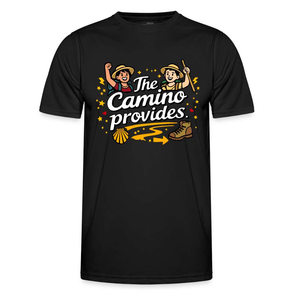 Männer Funktions-T-Shirt: The Camino provides - Schwarz