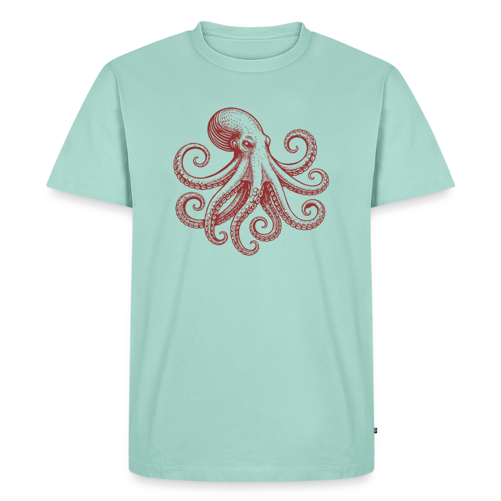 Männer Premium T-Shirt: Pulpo red - Mint 