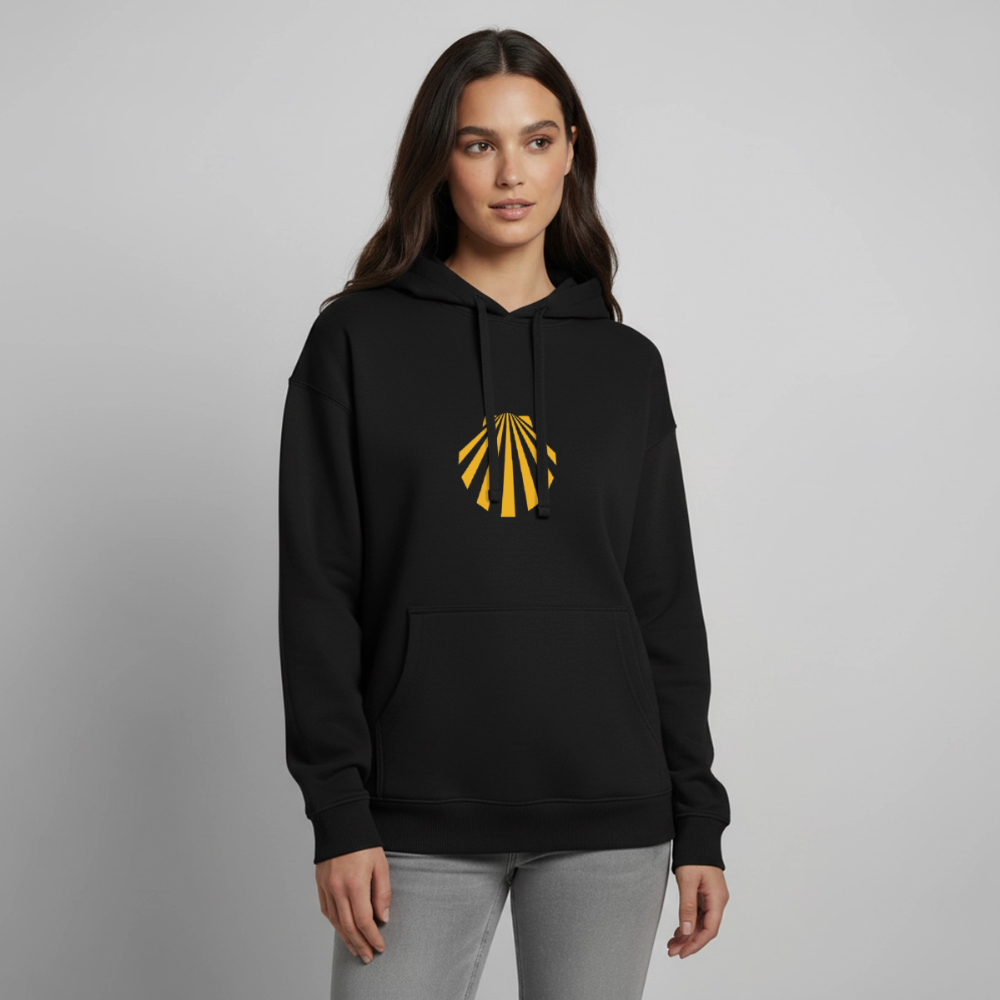 Oversized Unisex Hoodie - Viera Jakobsmuschel - Schwarz