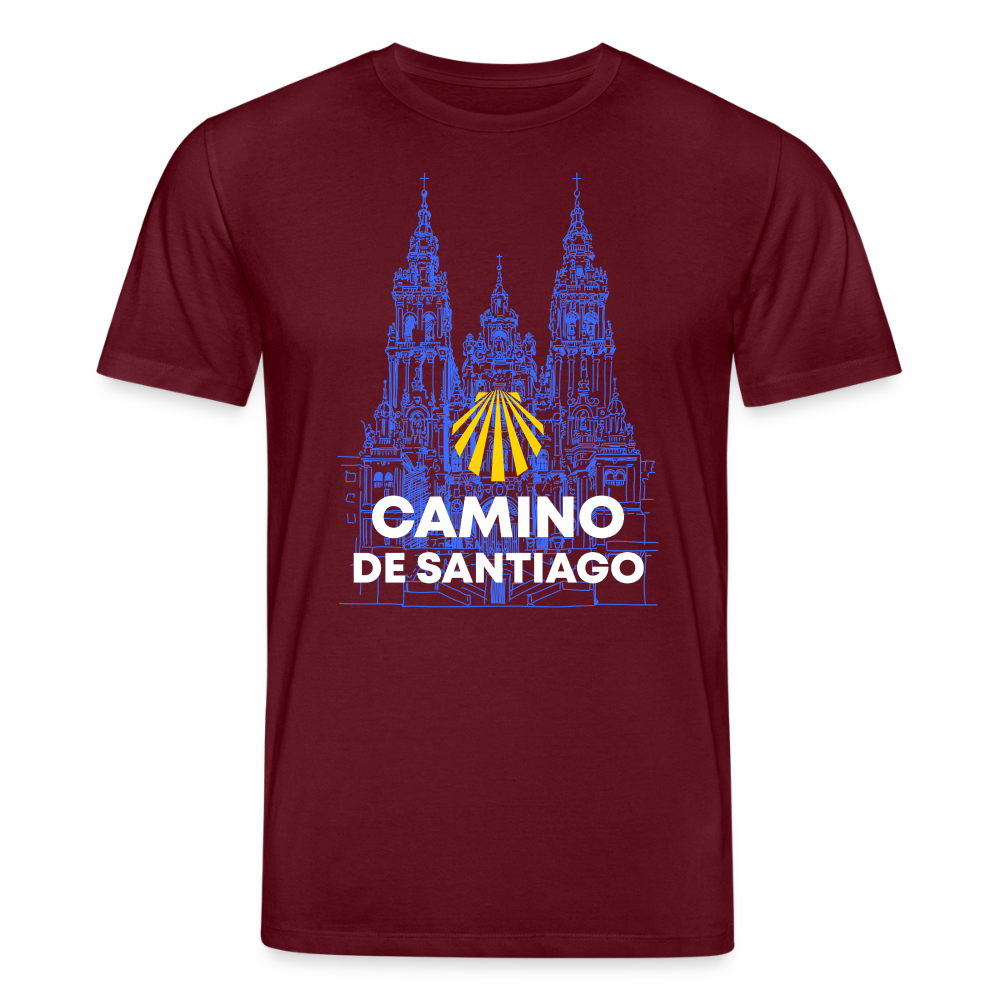 T-Shirt: Camino de Santiago Cathedral - 180g/m2 - Burgunderrot