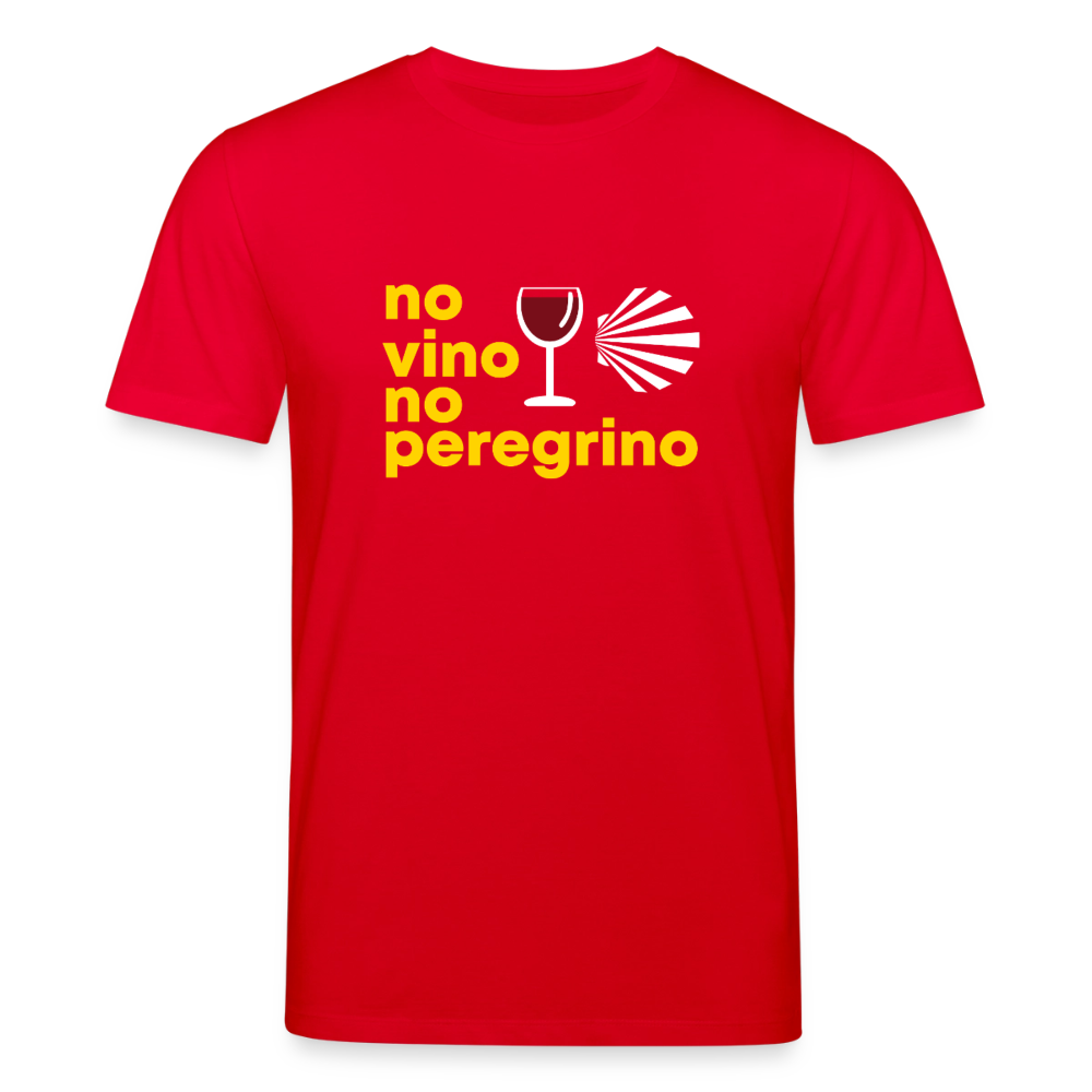 T-Shirt: no vino no peregrino - 180g/m2 - Rot
