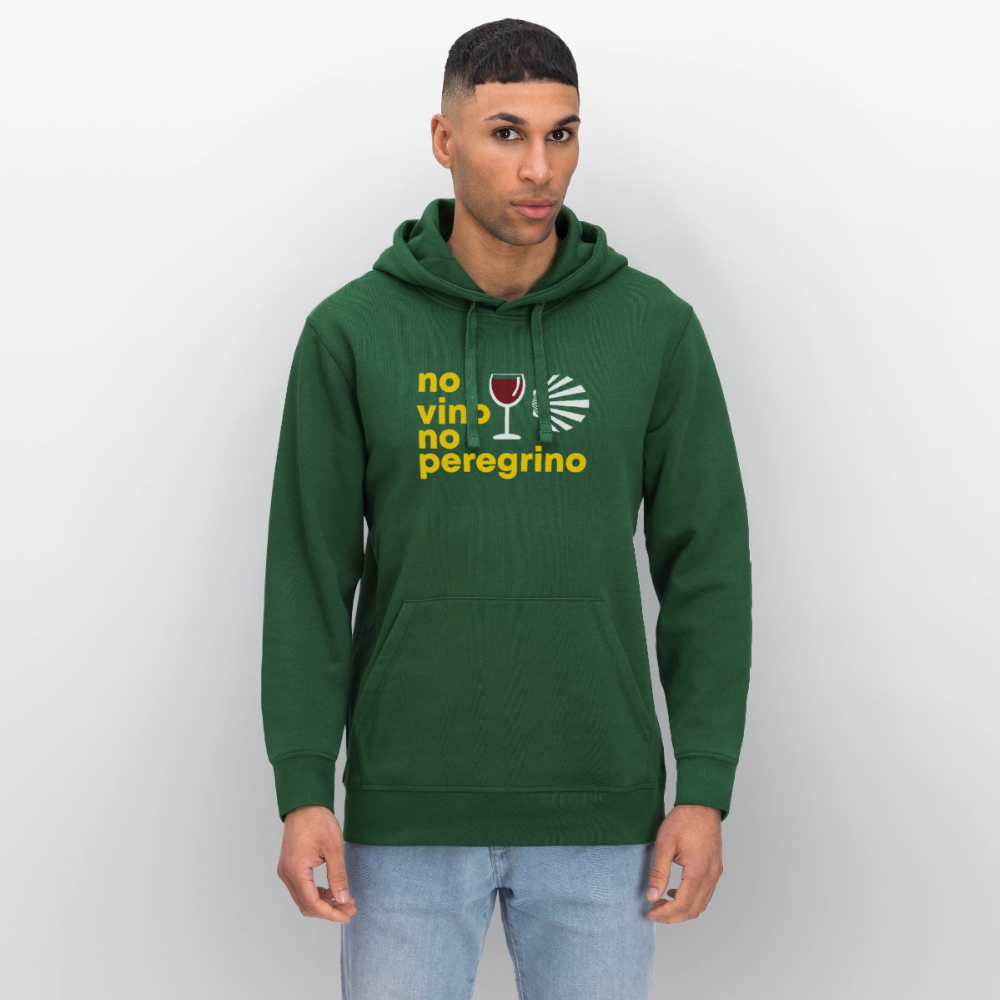 Unisex Hoodie: no vino no peregrino - Flaschengrün