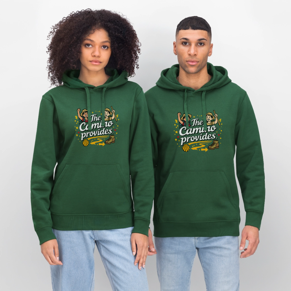 Unisex Hoodie: The Camino provides - Flaschengrün