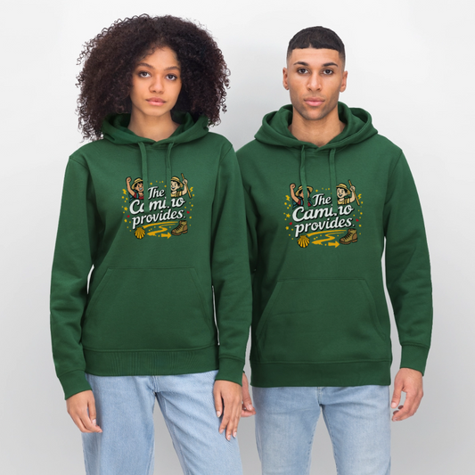 Unisex Hoodie: The Camino provides - Flaschengrün