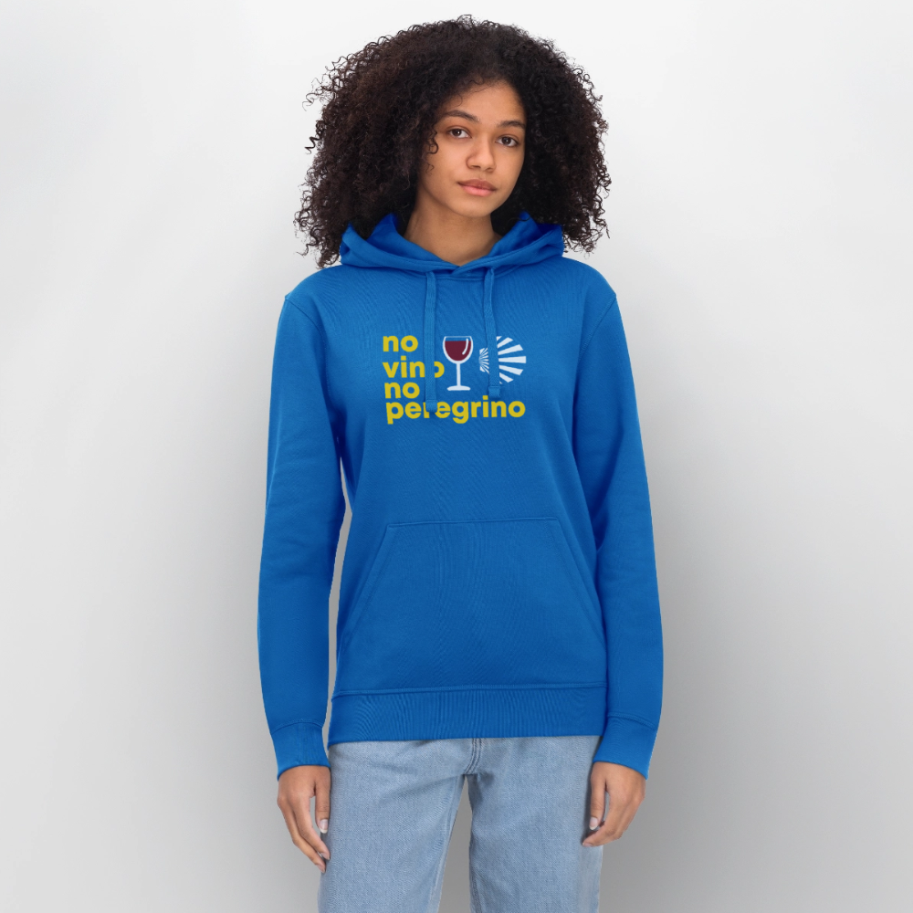 Unisex Hoodie: no vino no peregrino - Königsblau
