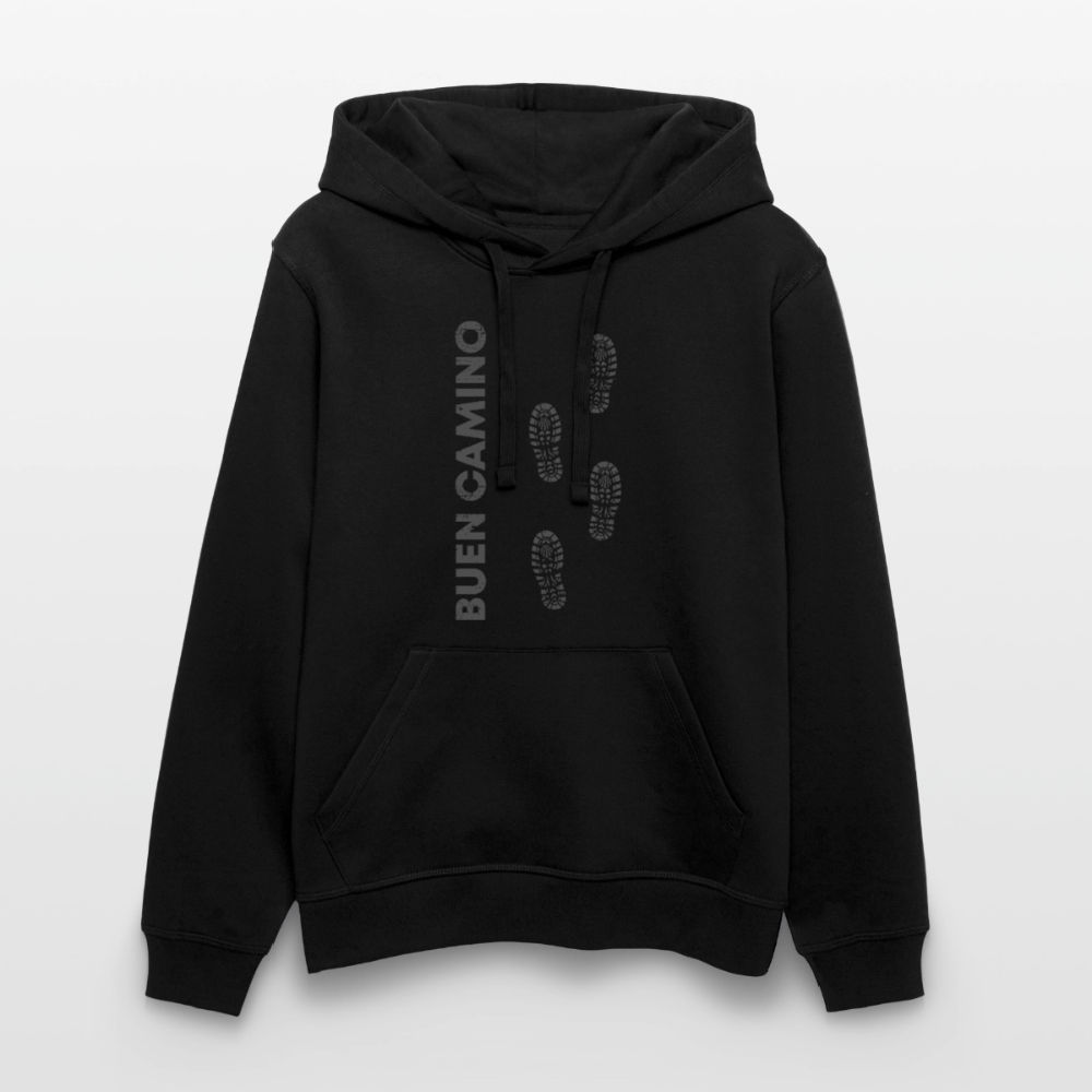 Unisex Hoodie: Buen Camino footprints dark - Schwarz