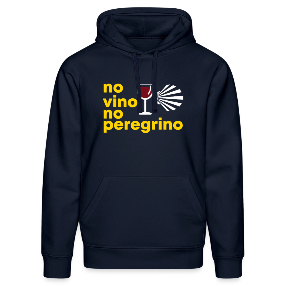 Unisex Hoodie: no vino no peregrino - French Navy