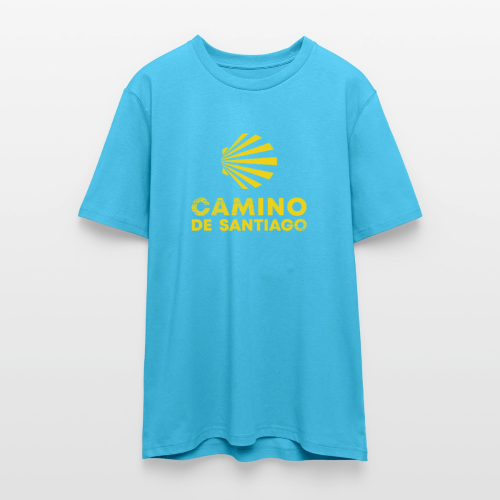 T-Shirt: Camino de Santiago Viera rough - 180g/m2 - Aquablau