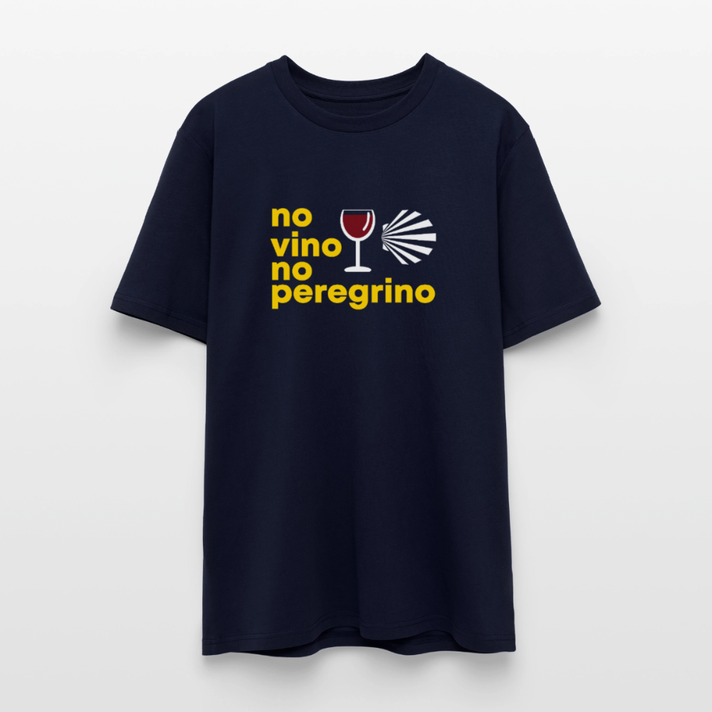 T-Shirt: no vino no peregrino - 180g/m2 - Navy