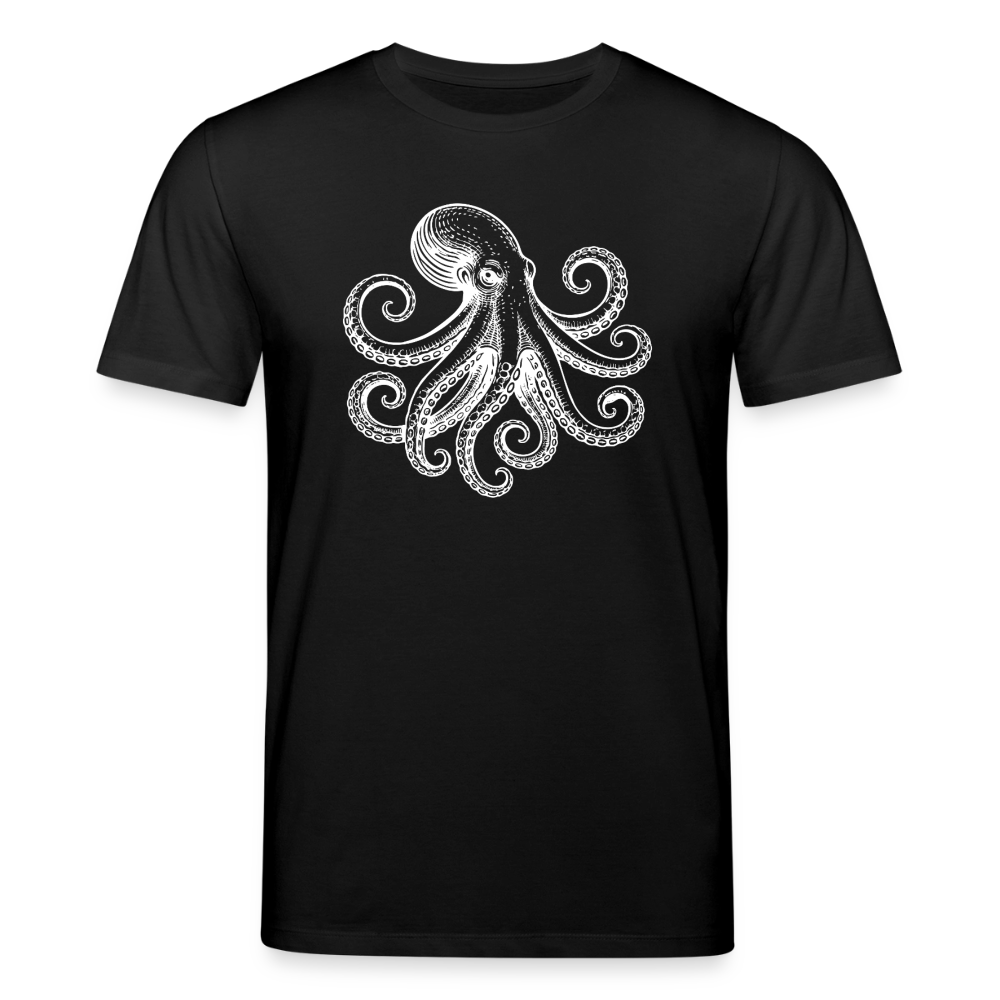T-Shirt: Pulpo white - Schwarz
