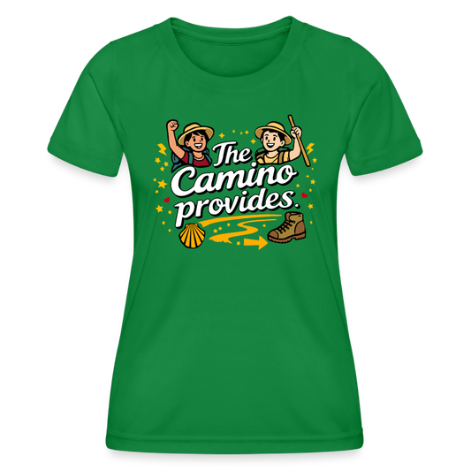 Frauen Funktions-T-Shirt: The Camino provides - Kelly Green