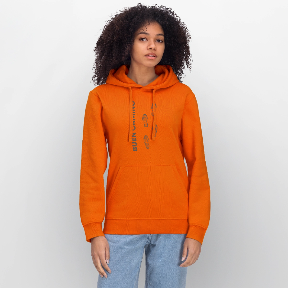 Unisex Hoodie: Buen Camino footprints dark - Tieforange