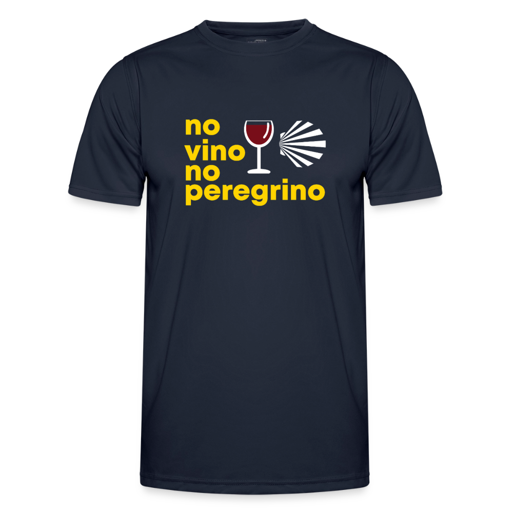 Männer Funktions-T-Shirt: no vino no peregrino - Navy