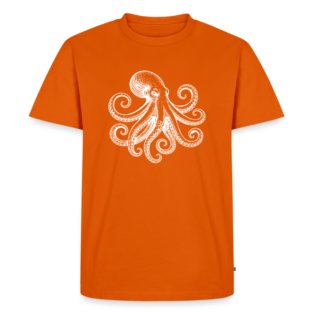 Männer Premium T-Shirt: Pulpo white - Orange 