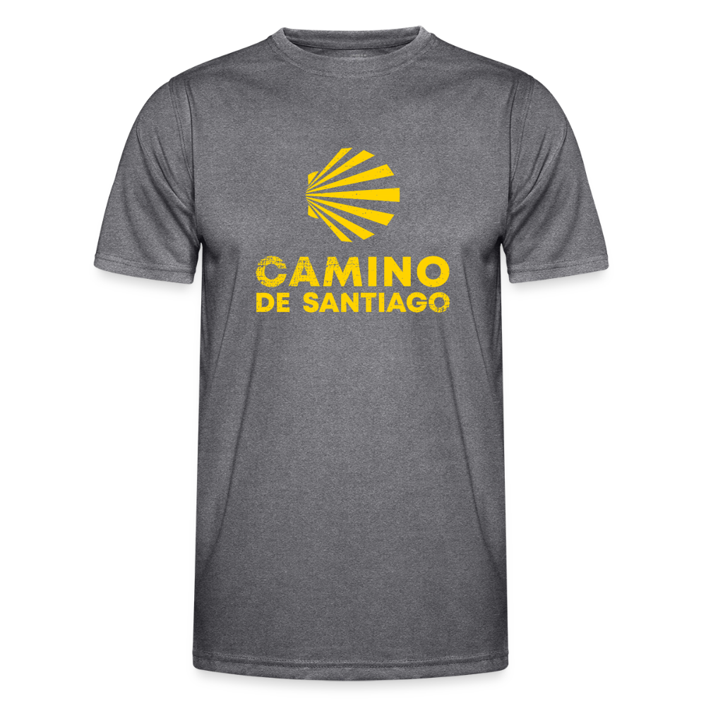 Männer Funktions-T-Shirt: Camino de Santiago - Viera - dunkle Melange 