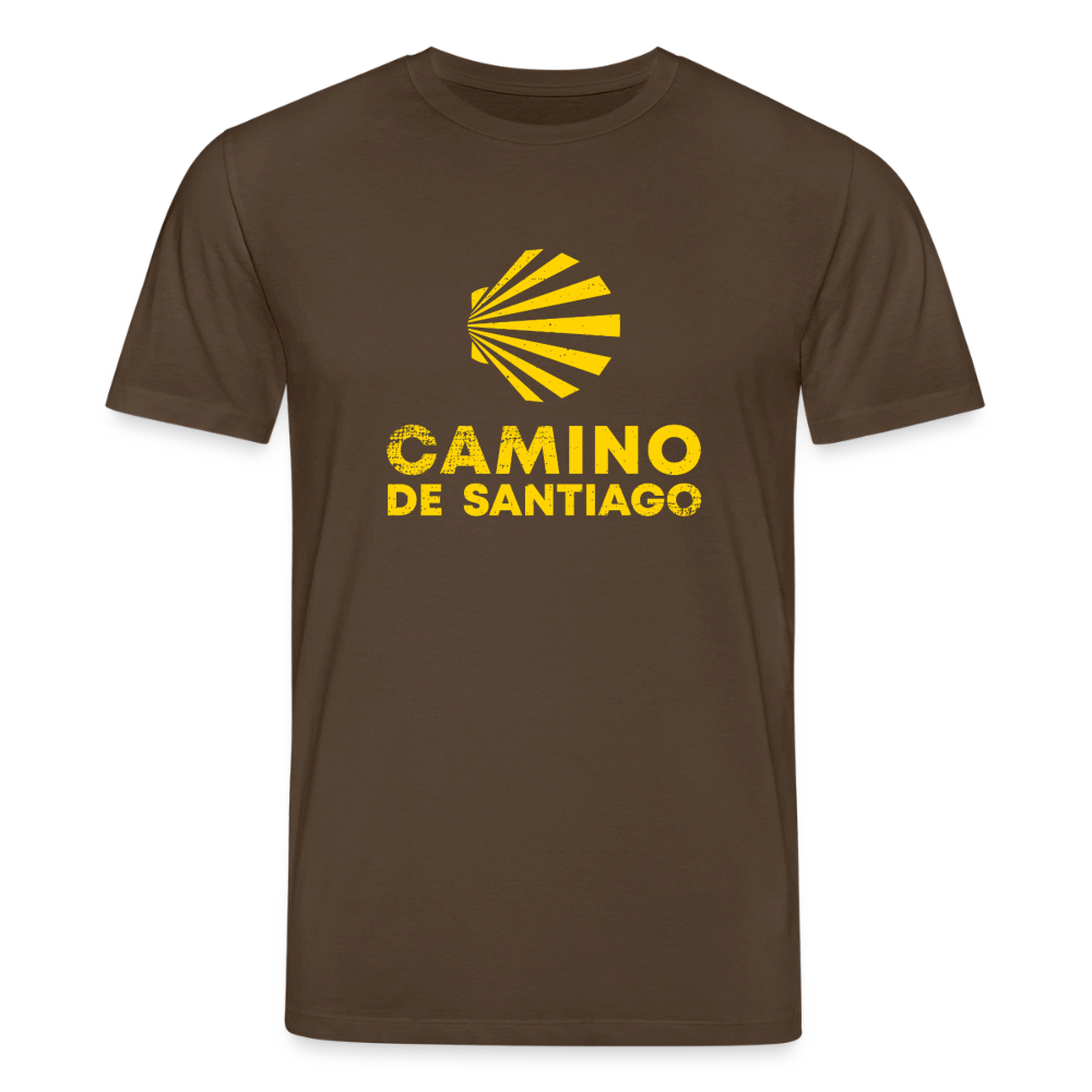 T-Shirt: Camino de Santiago Viera rough - 180g/m2 - Dunkelbraun