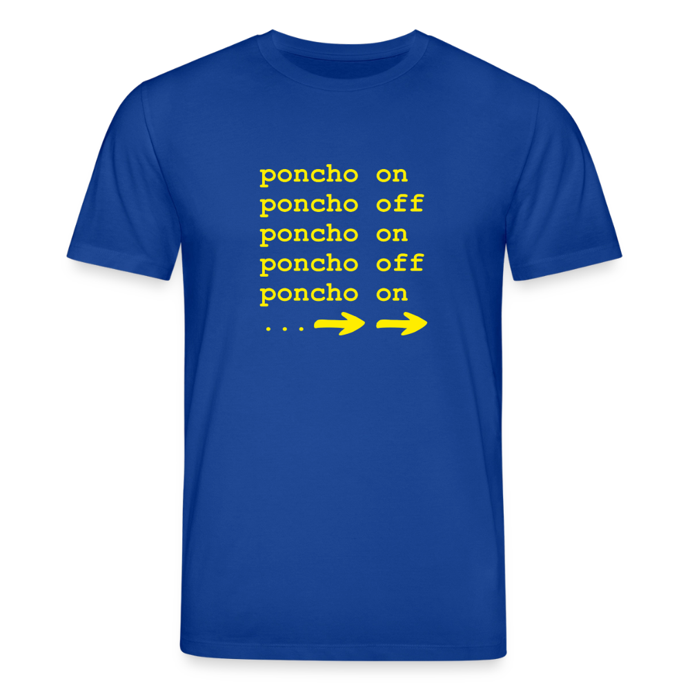 Poncho on/off | Unisex Bio-T-Shirt - Dunkelblau
