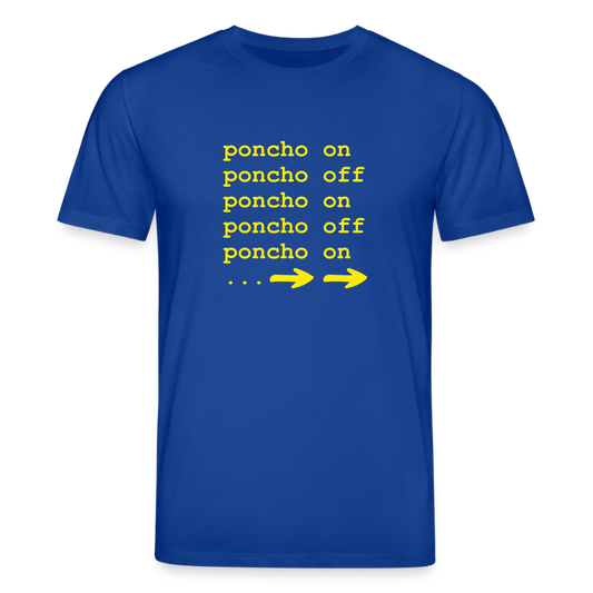 Poncho on/off | Unisex Bio-T-Shirt - Dunkelblau