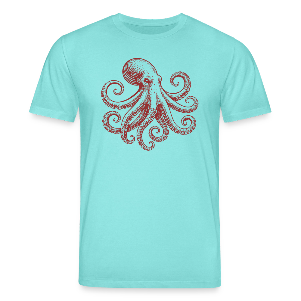 T-Shirt: Pulpo red - Poolblau