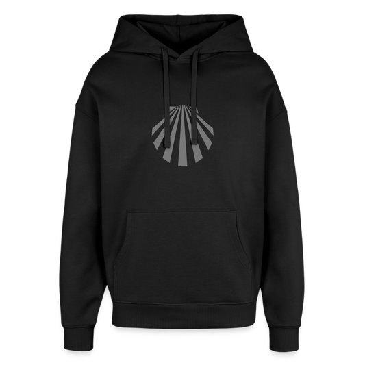 Oversized Unisex Hoodie: Jakobsmuschel dark - Schwarz