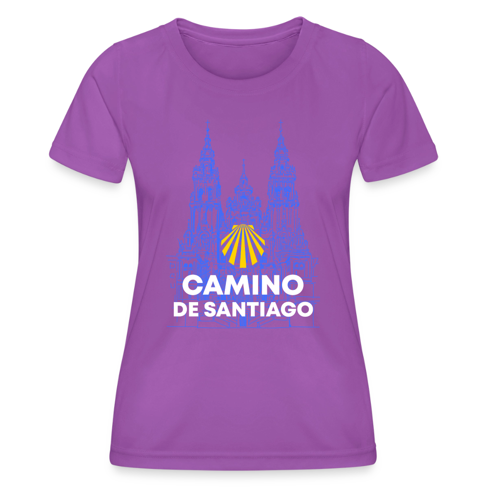 Frauen Funktions-T-Shirt: Camino de Santiago - Cathedral - Violett