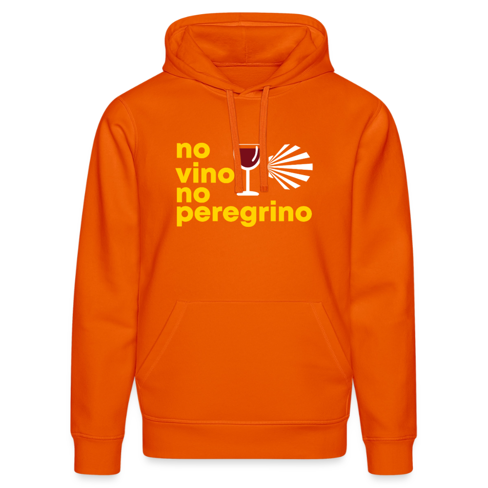 Unisex Hoodie: no vino no peregrino - Tieforange