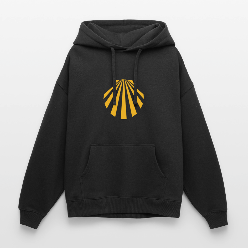 Oversized Unisex Hoodie - Viera Jakobsmuschel - Schwarz