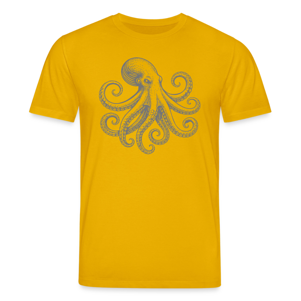 T-Shirt: Pulpo grau - Spektralgelb
