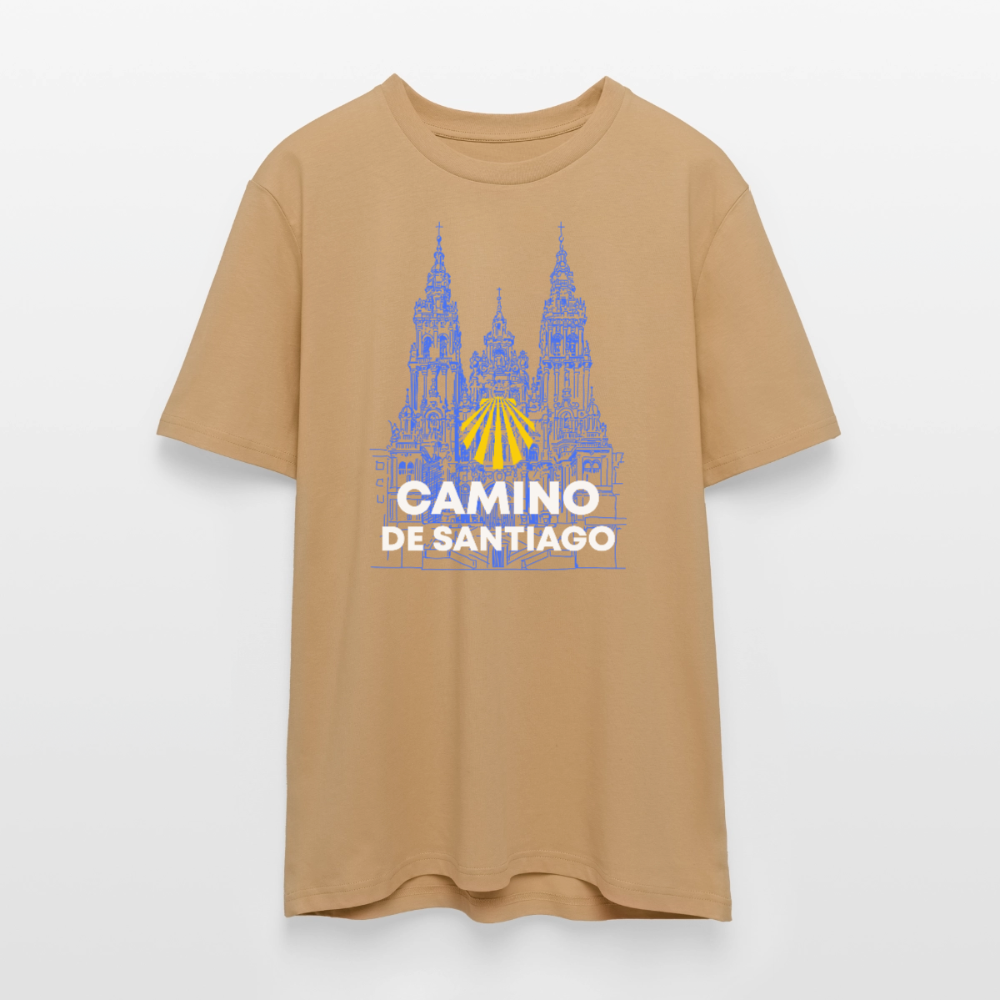 T-Shirt: Camino de Santiago Cathedral - 180g/m2 - Karamell 