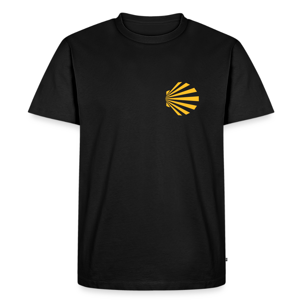 Männer Premium T-Shirt: Jakobsmuschel yellow - Schwarz