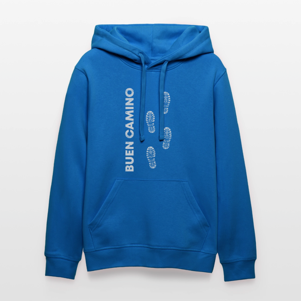 Unisex Hoodie: Buen Camino - footprints - Königsblau