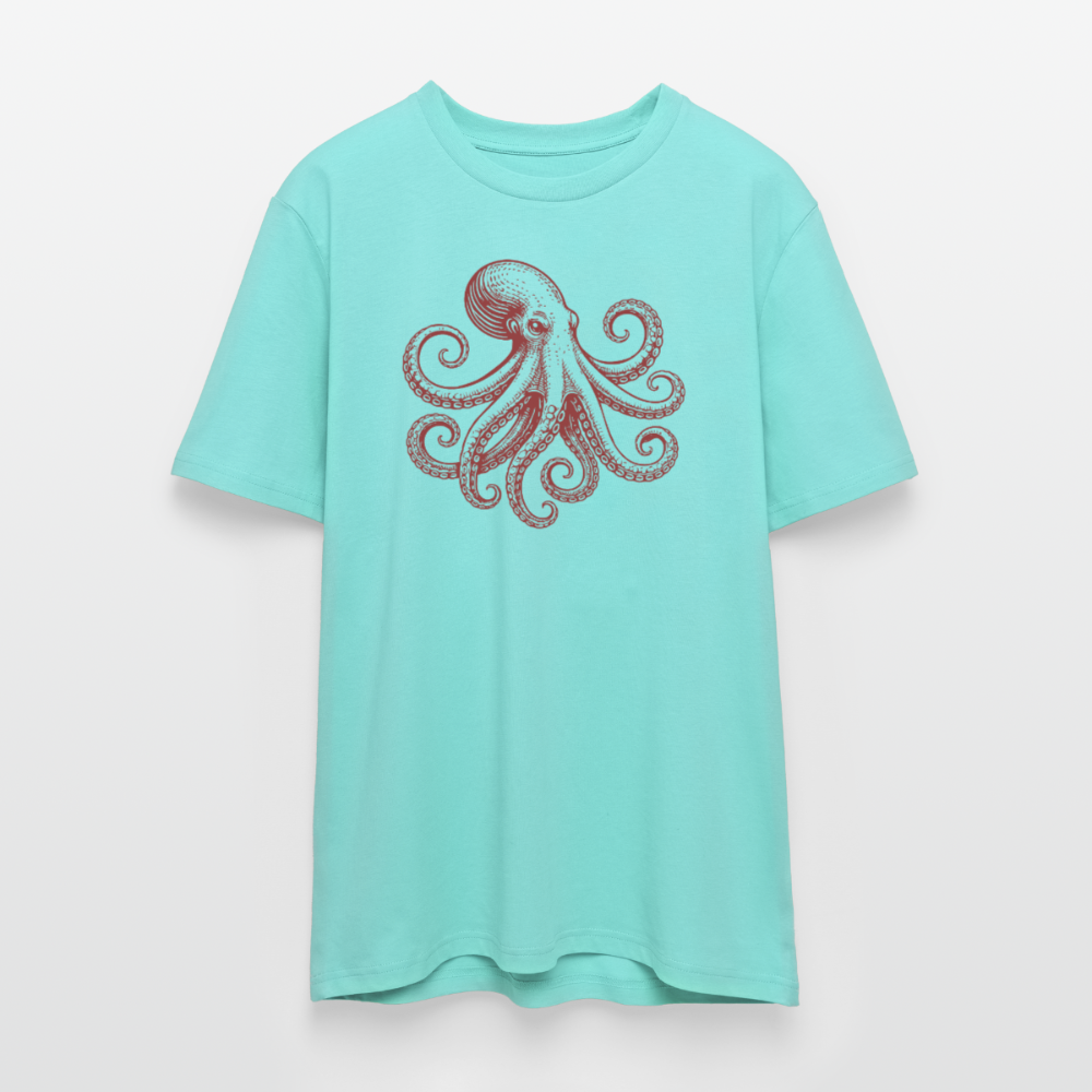 T-Shirt: Pulpo red - Poolblau