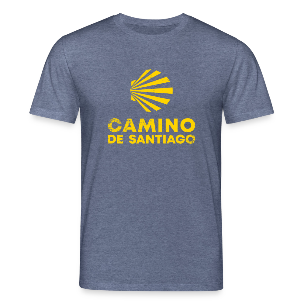 T-Shirt: Camino de Santiago Viera rough - 180g/m2 - Dunkelblau meliert