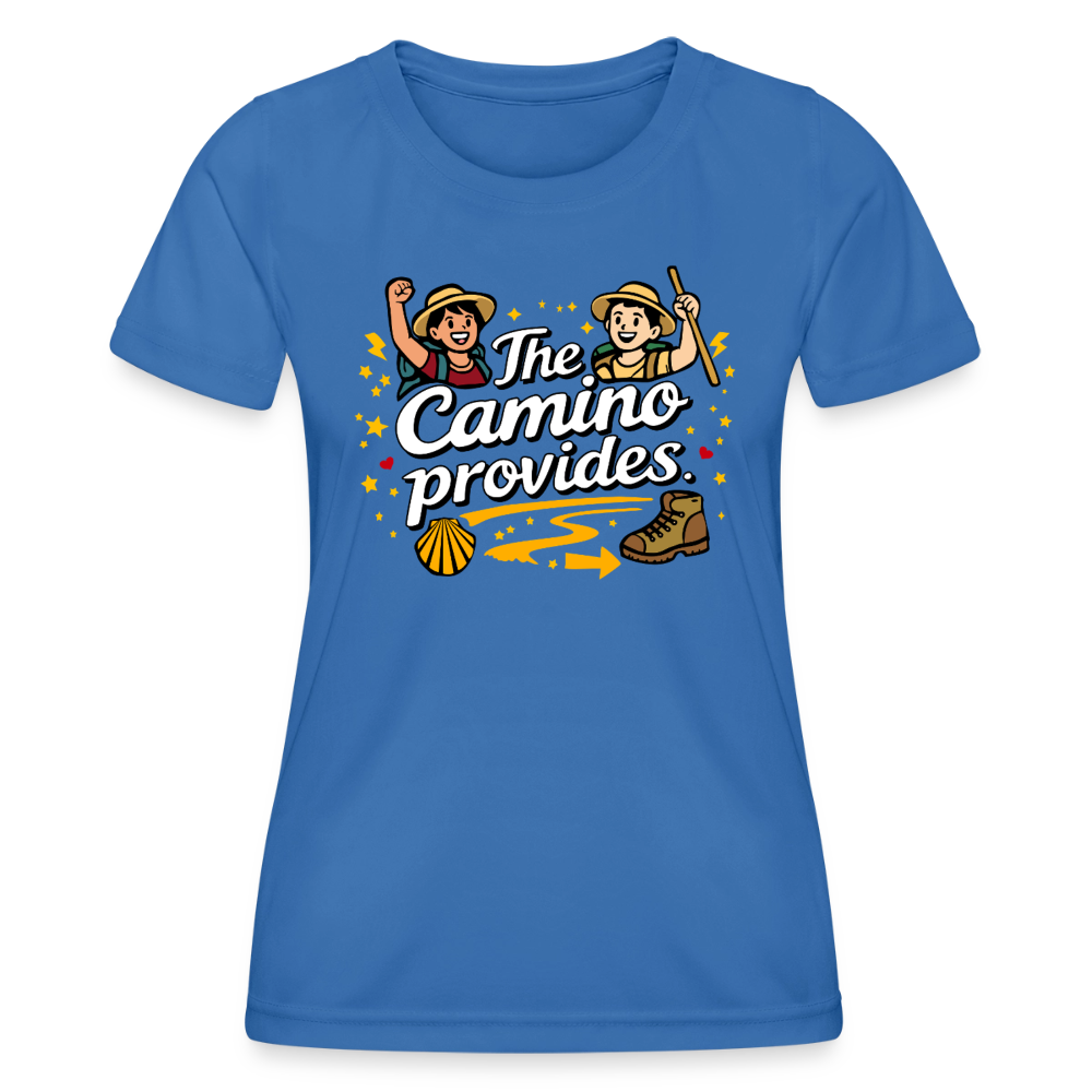 Frauen Funktions-T-Shirt: The Camino provides - Königsblau