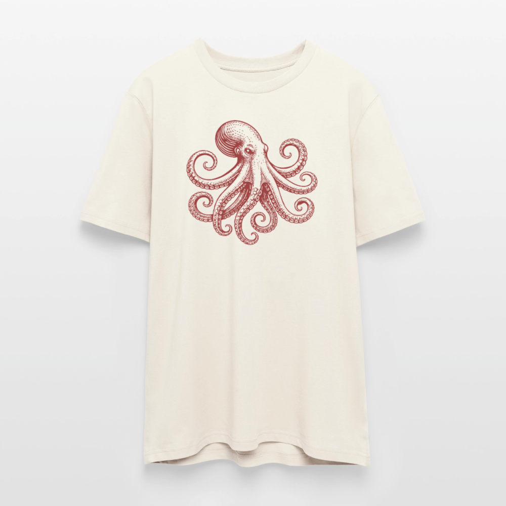 T-Shirt: Pulpo red - Naturweiß 